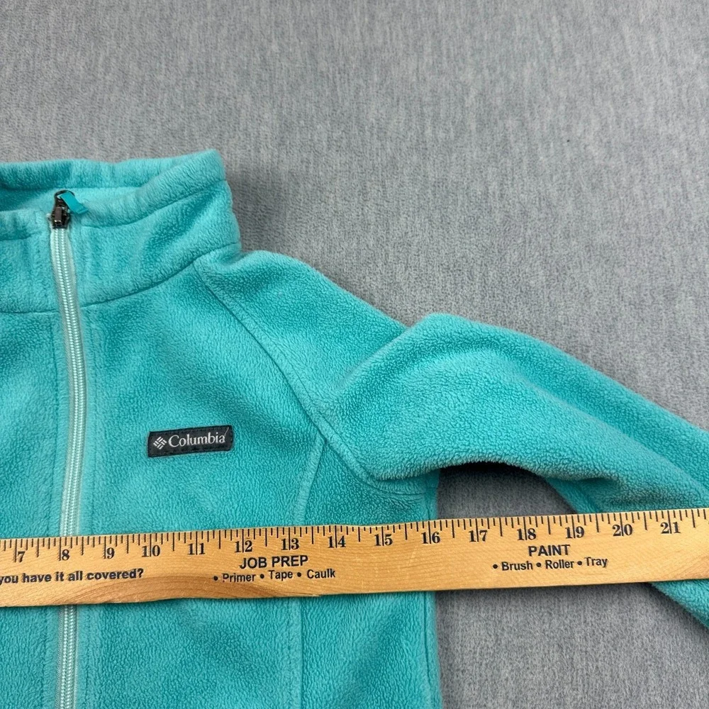 Columbia Jacket Girls Medium 10/12 Blue Benton Springs Fleece Full‎ Zip Kids